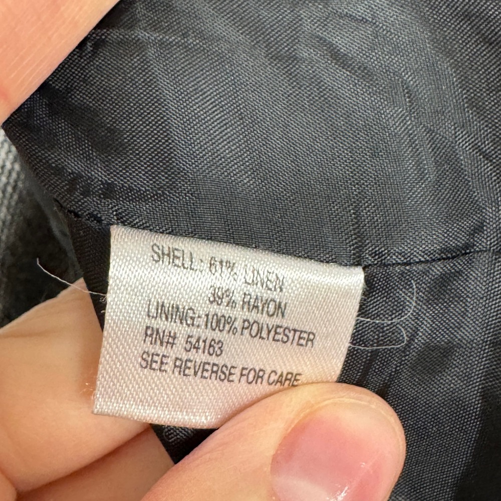 Calvin Klein Grey Linen Blend Double Breasted Cap Sleeve Vest Top Size‎ 4 Career - Picture 6 of 7